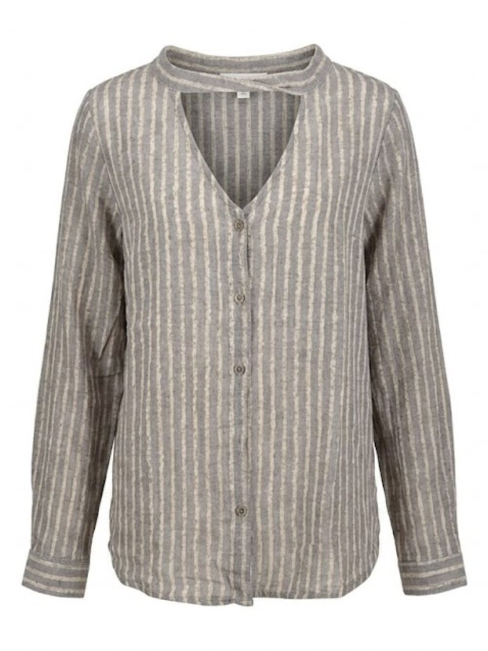 NWT Hayden LA Grey Blue Striped Cutout Top, size - L, Boho Summer Lightweight